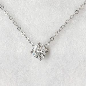 Simulated Diamond Solitaire Necklace
